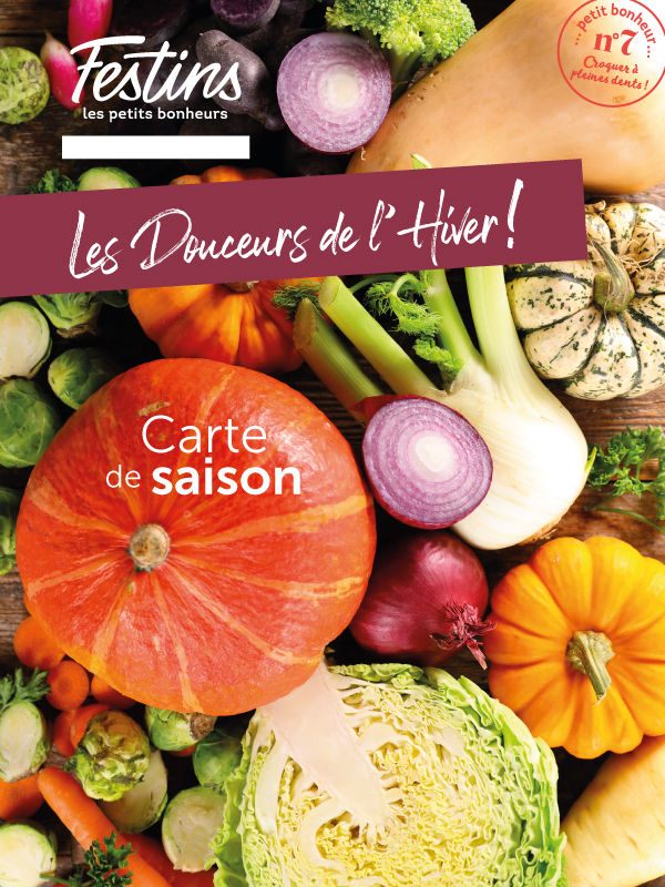 Carte de saison Hiver 2026 - Festins Traiteur - Yonne - Côte d'Or - Paris 12e - Boutiques