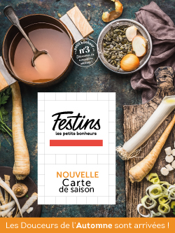 Carte de saison traiteur Automne 2026 - Festins (Yonne, Côte d'Or et Paris 12)